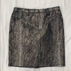 Worth embossed denim skirt, size 6